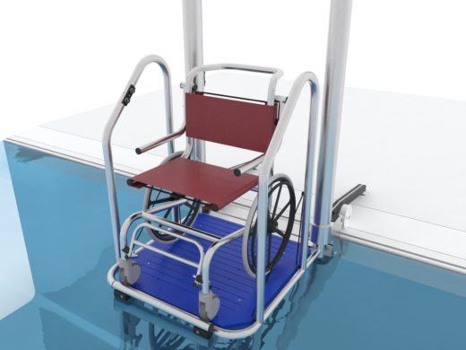 Ascenseur de piscine LM10-E1 avec fauteuil SWIM CHAIR - face