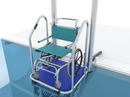 Ascenseur de piscine LM10-E1 avec fauteuil SWIM CHAIR - face