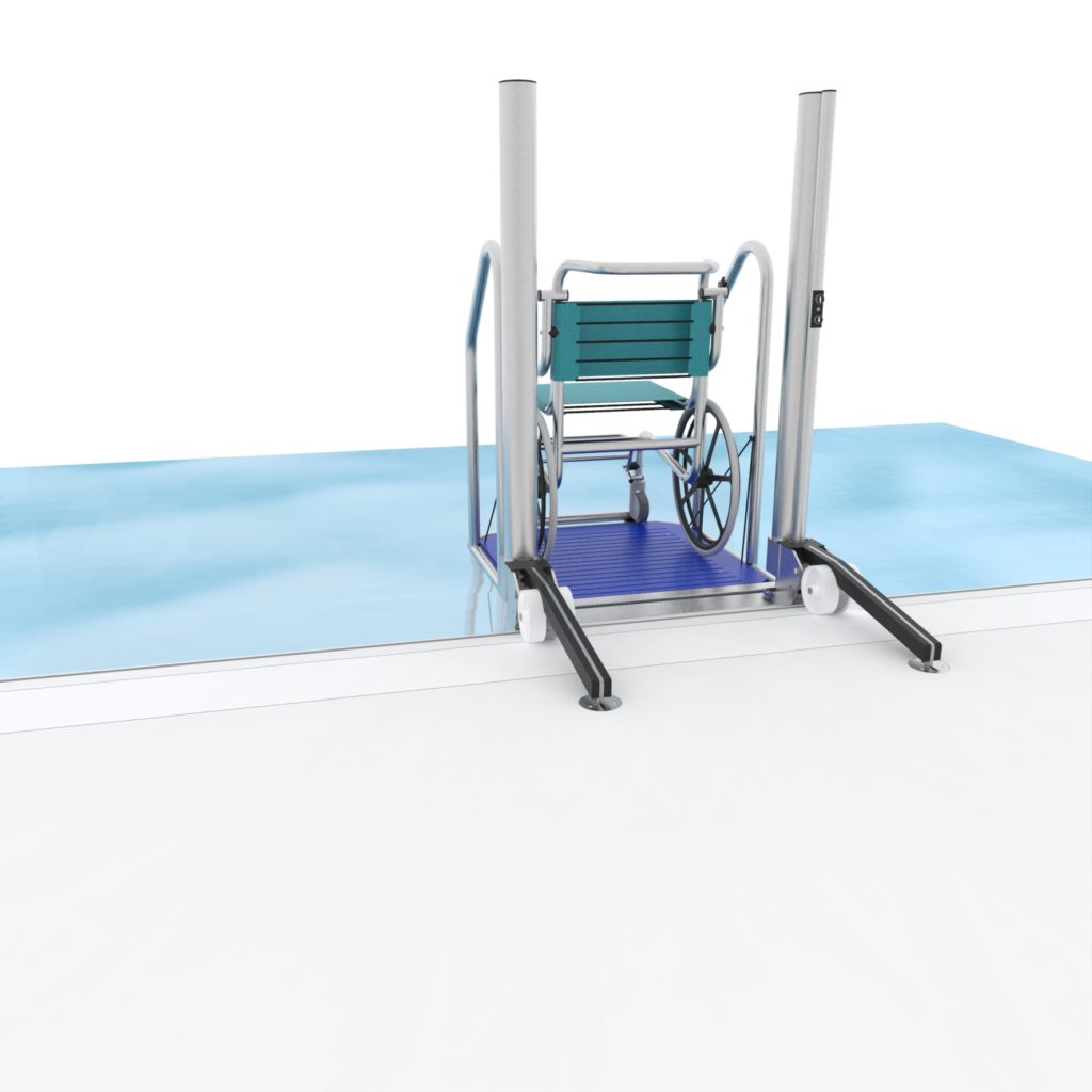 Ascenseur de piscine LM10-E1 avec fauteuil SWIM CHAIR - arrière