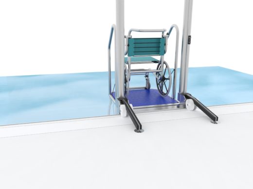 Ascenseur de piscine LM10-E1 avec fauteuil SWIM CHAIR - arrière