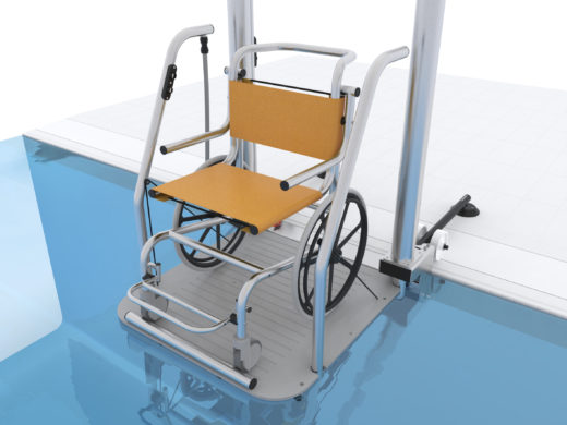 Ascenseur de piscine LM-EVO avec fauteuil SWIM CHAIR - face