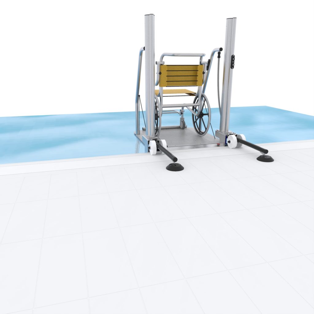Ascenseur de piscine LM10-EVO avec fauteuil SWIM CHAIR - arrière